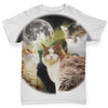 Three Cats Moon Baby Toddler ALL-OVER PRINT Baby T-shirt