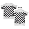 Black & White Geometric Chevron Pattern Baby Toddler ALL-OVER PRINT Baby T-shirt