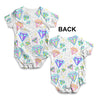 Diamonds And Gems Pattern Baby Unisex ALL-OVER PRINT Baby Grow Bodysuit