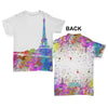 Paris Skyline Ink Splats Baby Toddler ALL-OVER PRINT Baby T-shirt