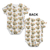 Pug Dog Pattern Baby Unisex ALL-OVER PRINT Baby Grow Bodysuit