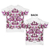 Watercolour Pink Flowers Pattern Baby Toddler ALL-OVER PRINT Baby T-shirt