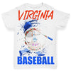 Virginia Baseball Splatter Baby Toddler ALL-OVER PRINT Baby T-shirt