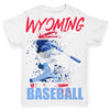 Wyoming Baseball Splatter Baby Toddler ALL-OVER PRINT Baby T-shirt