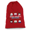Personalised Cute Christmas Animals Red Christmas Present Santa Sack Mail Post Bag