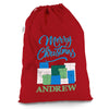 Personalised Christmas Presents Pile Red Christmas Present Santa Sack Mail Post Bag