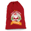 Personalised Merry Christmas From Santa Red Christmas Present Santa Sack Mail Post Bag