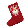 Delivery by Vintage Santa Personalised Red Christmas Stocking Gift Bag