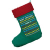 Merry Christmas Festive Personalised Jumbo Green Christmas Stockings Socks With Red Fur Trim