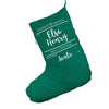 Lapland Express Delivery Personalised Green Christmas Stockings Socks