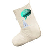 Polar Bear Speech Bubble Personalised White Christmas Stockings Socks