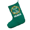 Deck The Halls Personalised Green Christmas Stocking
