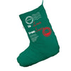 Personalised Santa's Reindeer Delivery Service Green Christmas Stocking