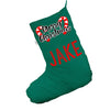 Personalised Christmas Candy Cane Green Christmas Stockings Socks