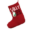 Personalised on Santa's Nice List Red Christmas Stockings Socks