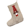 Personalised Santa Monogram Hessian Santa Claus Christmas Stockings
