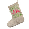 Vintage Merry Christmas Hessian Christmas Stockings Socks