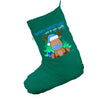 New Reindeer Blue Boy Merry Christmas Green Christmas Stocking Gift Bag