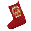 Merry Christmas Vintage Santa Wreath Personalised Red Christmas Stockings Socks