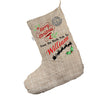 Personalised From The North Pole Hessian Deluxe Christmas Stocking