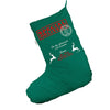 Personalised Good Boys And Girls Green Santa Claus Christmas Stockings