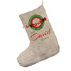 Personalised Christmas Day Delivery Hessian Christmas Stocking