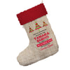 Personalised Christmas Tree's Overnight Delivery Jumbo Hessian Santa Claus Christmas Stockings With Red Fur Trim