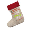 Personalised Christmas Snowman Jumbo Hessian Christmas Stockings Socks With Red Fur Trim