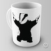 Banksy Badger With Guns Novelty Mug