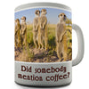 Did Someone Mention Coffee Meerkats Novelty Mug