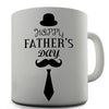 Happy Fathers Day Top Hat And Tie Novelty Mug