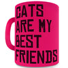 11Oz Pink Coffee Mug  Cats Are My Best Friends