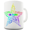 Rainbow Star Teacher Personalised Mug