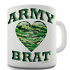 Army Brat Camo Heart Ceramic Mug