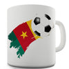 Cameroon Football Flag Paint Splat Funny Mug