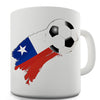 Chile Football Flag Paint Splat Novelty Mug