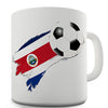 Costa Rica Football Flag Paint Splat Funny Mug