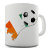 Ivory Coast Football Flag Paint Splat Novelty Mug