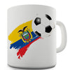 Ecuador Football Flag Paint Splat Funny Mug