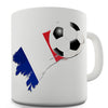 France Football Flag Paint Splat Ceramic Mug