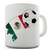Mexico Football Flag Paint Splat Novelty Mug