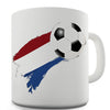 Netherlands Football Flag Paint Splat Ceramic Mug