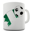 Nigeria Football Flag Paint Splat Funny Mug
