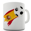 Spain Football Flag Paint Splat Funny Mug