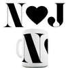 Heart Initials Personalised Ceramic Novelty Mug