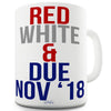 Red, White & Due Personalised Ceramic Tea Mug
