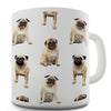 Pugs Pugs Pugs Pattern Mug - Unique Coffee Mug, Coffee Cup