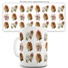 Pomeranians Santa Hats Pattern Ceramic Funny Mug