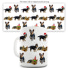 Yorkshire Terriers Santa Hats Pattern Funny Novelty Mug Cup
